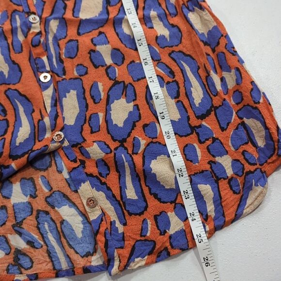 Cabi Blouse Womens Small Multicolor #5040 Isla Cami Animal Print Button Front - Picture 10 of 10